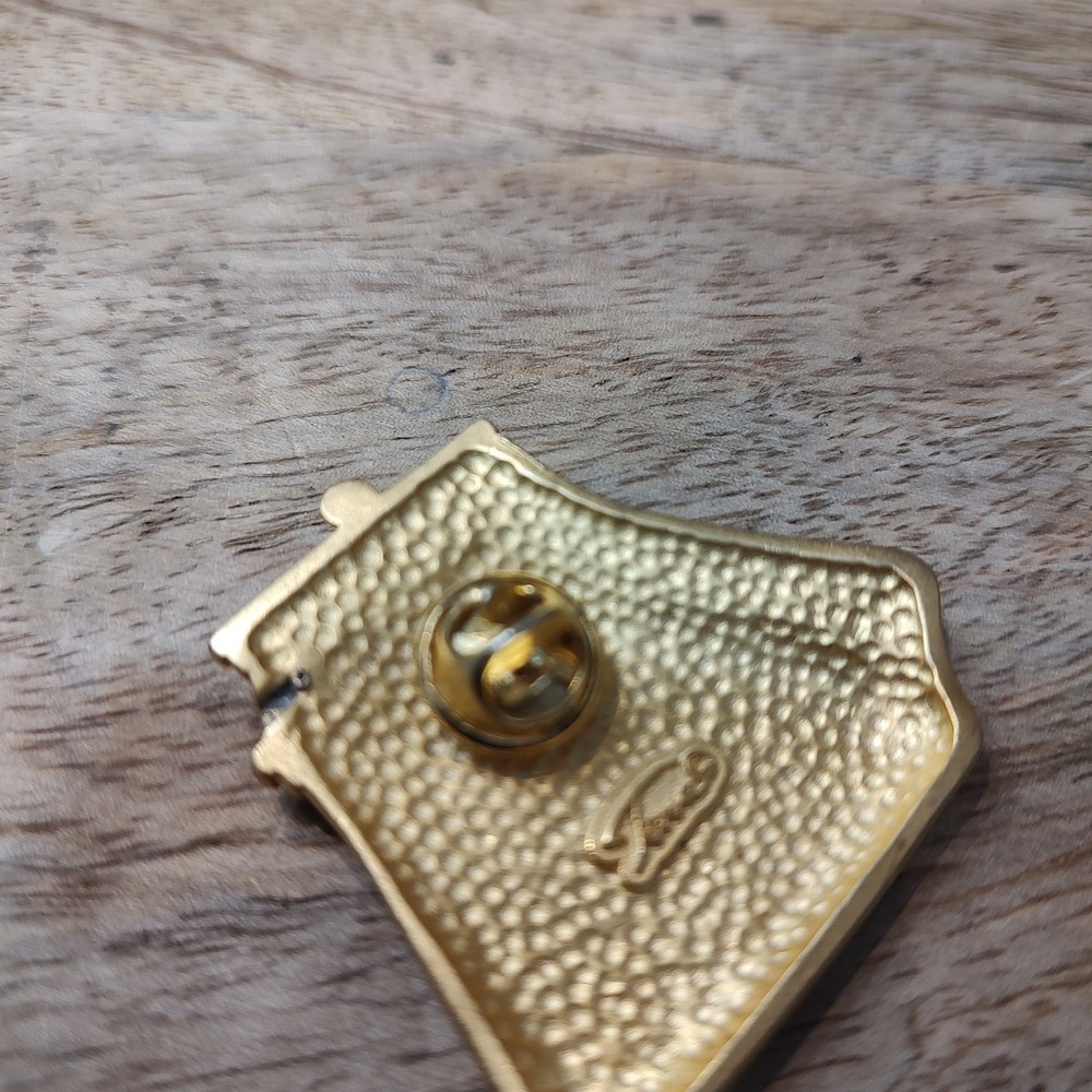 Vintage‎ TONA Purse 1990 Goldtone Signed Pin Brooch Whimsy Coquette Shopper - Picture 4 of 6